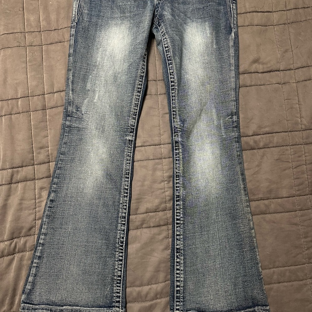 Women's Flared Blue Jeans